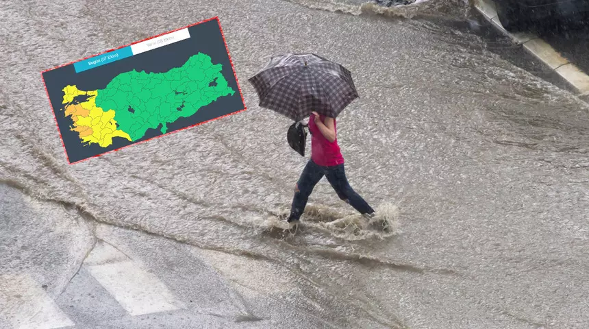 Meteoroloji turuncu ve sarı alarm verdi: Batı bölgesine hücre uyarısı! Çok kuvvetli geliyor