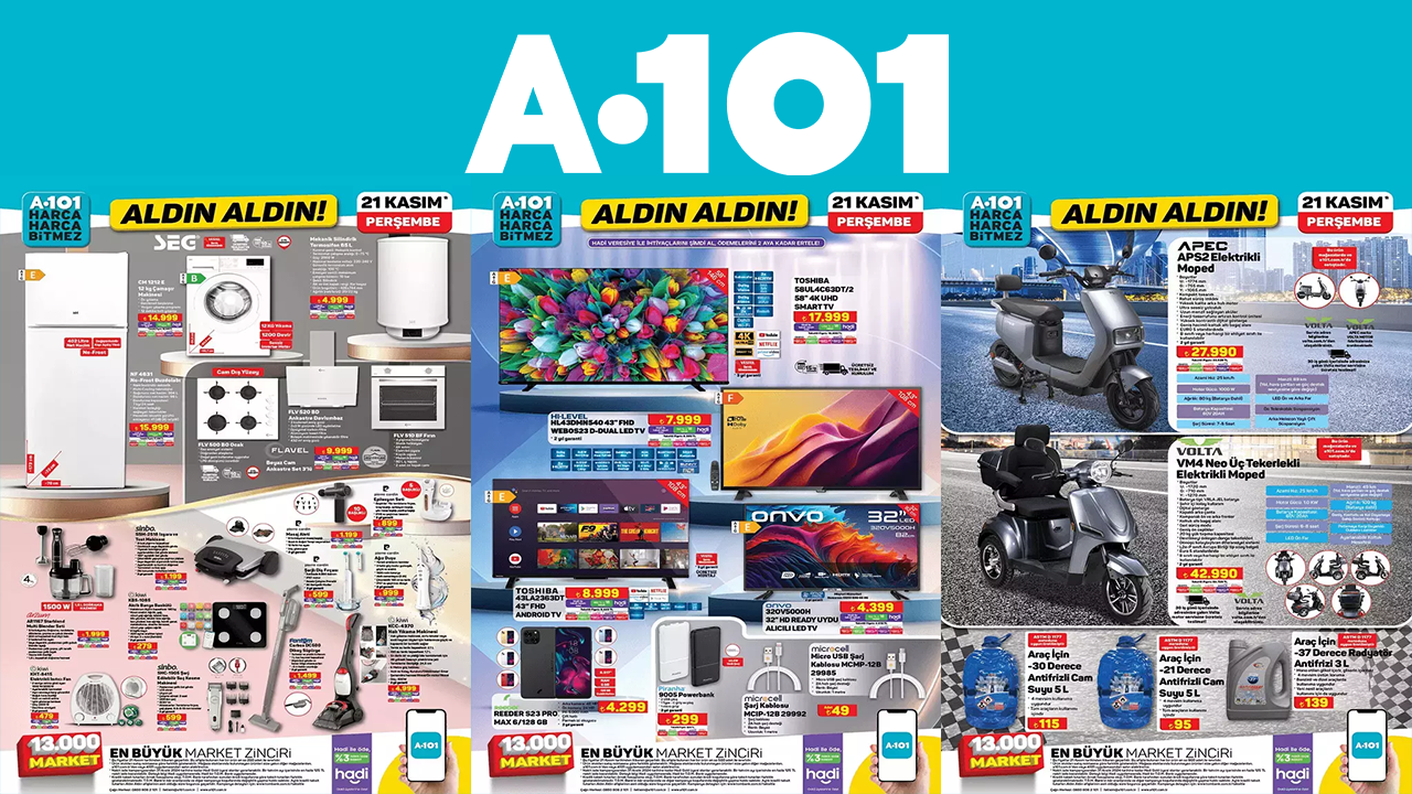 A101’e Elektrikli Moped Geliyor! 16 Ekim 2025 A101 Aldın Aldın Kataloğu